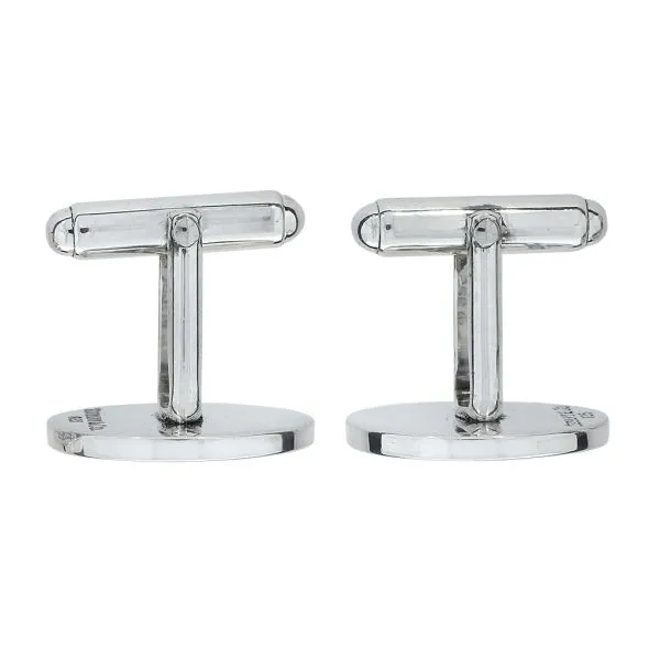 Tiffany & Co. Sterling Engine Turned Oval Cufflinks | Purple